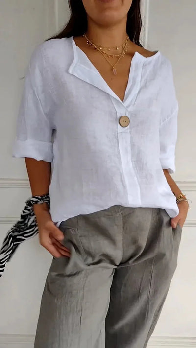 Linen Blouse - Venity Linen Top