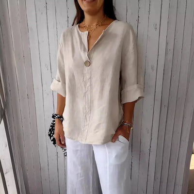 Linen Blouse - Venity Linen Top