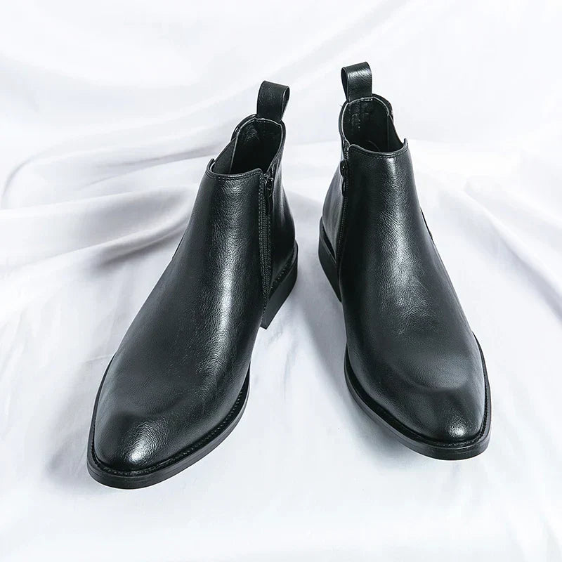 Cooper | Bottines Chelsea en cuir avec fermeture éclair