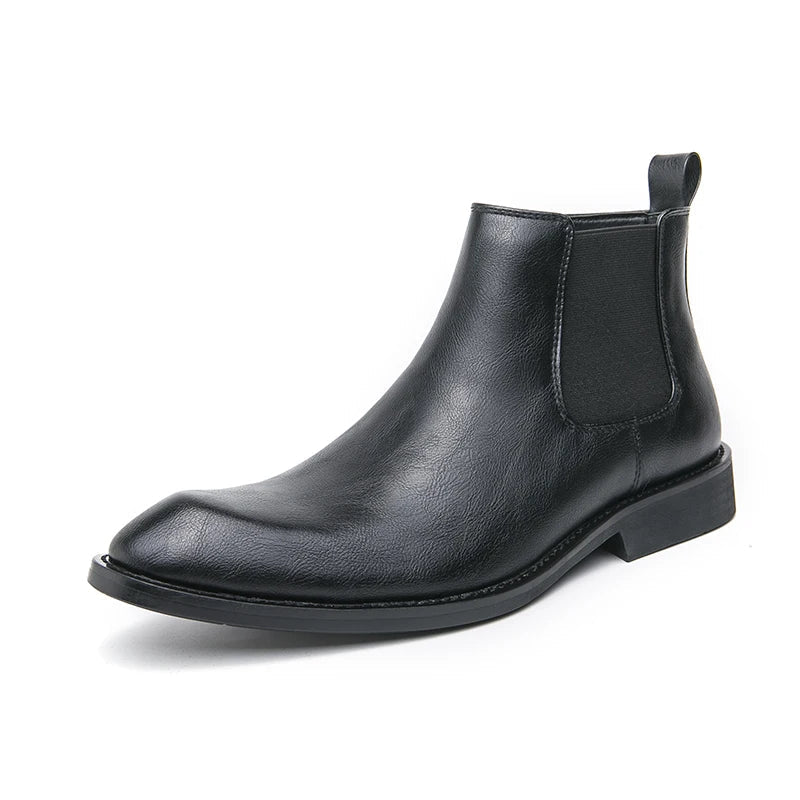 Cooper | Chelsea Leather Boots with Zipper