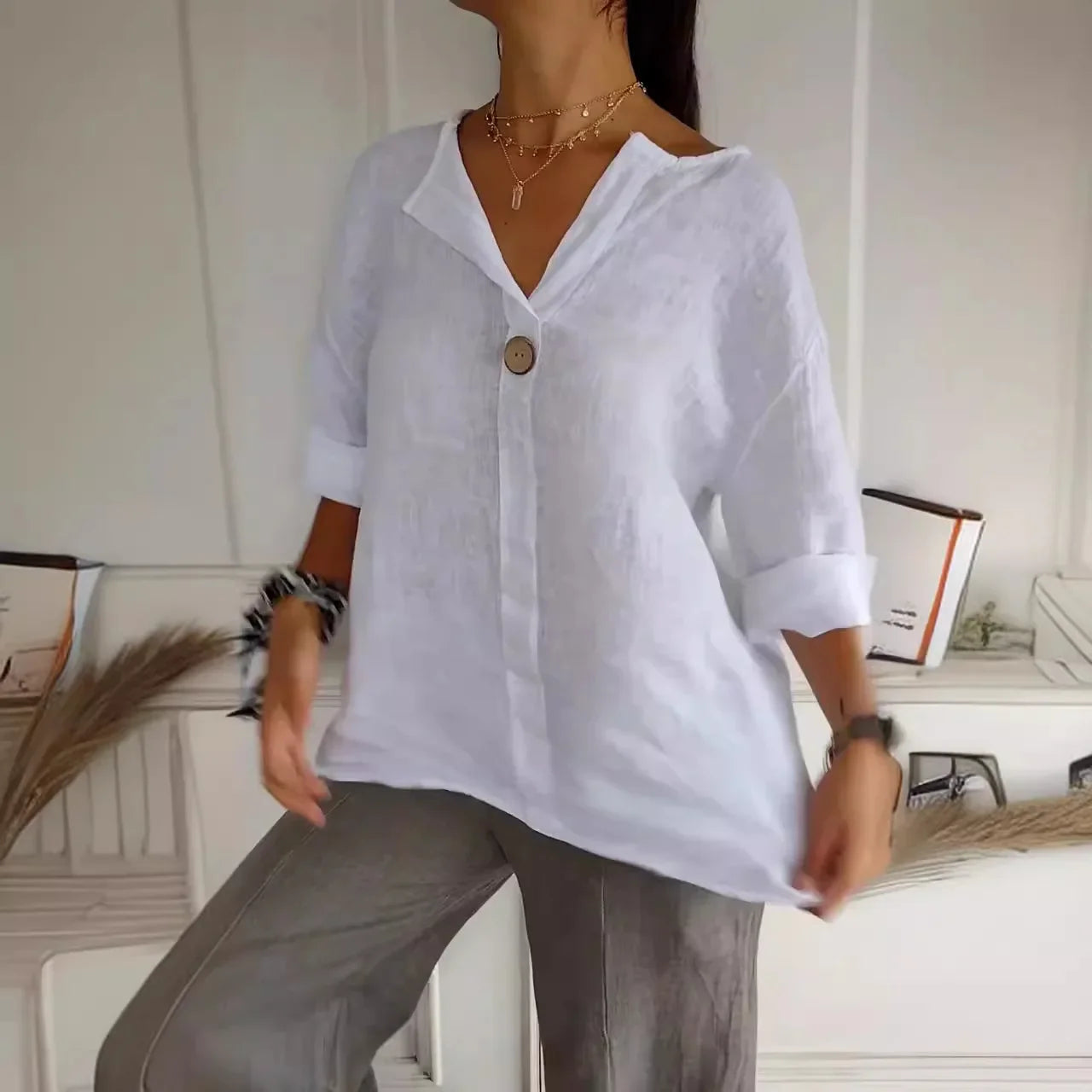 Linen Blouse - Venity Linen Top