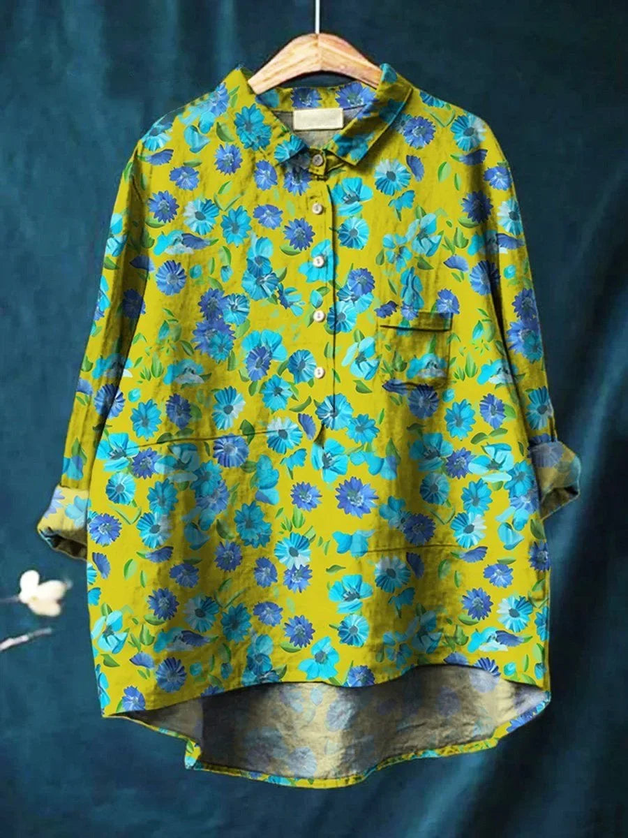 Sofia  | Elegant Shirt with Floral Design
