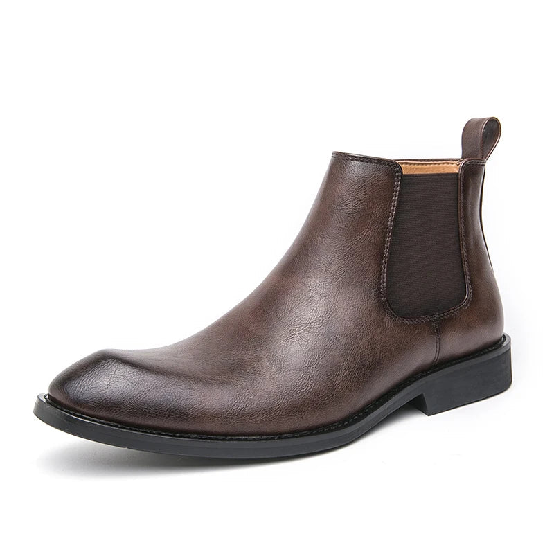 cobre | Botas Chelsea de piel con cremallera