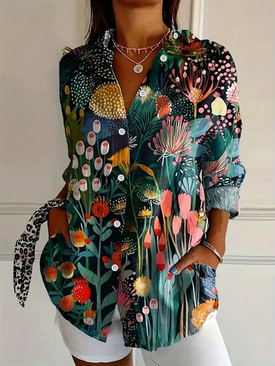 Annika - Colorful blouse with playful print