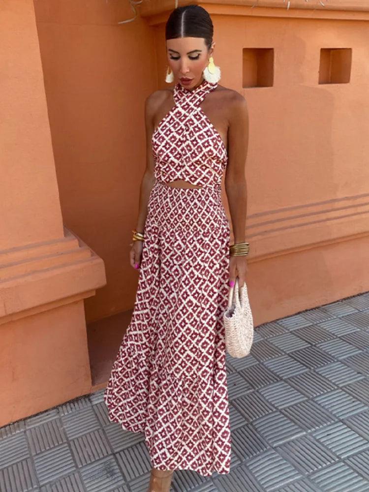Mickay  | Elegant Midi Dress with Off-the-Shoulder Style