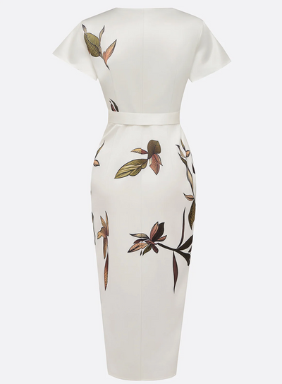 NOMI - Elegant White Satin Dress