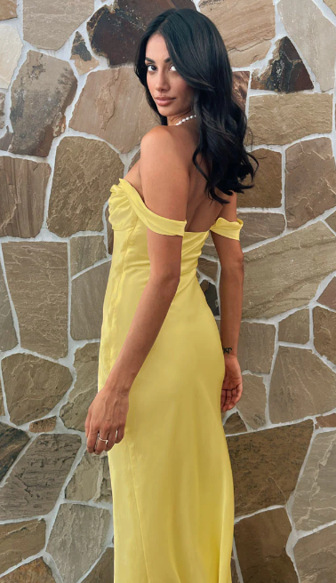 Rosalia – Off-Shoulder Satin Dress