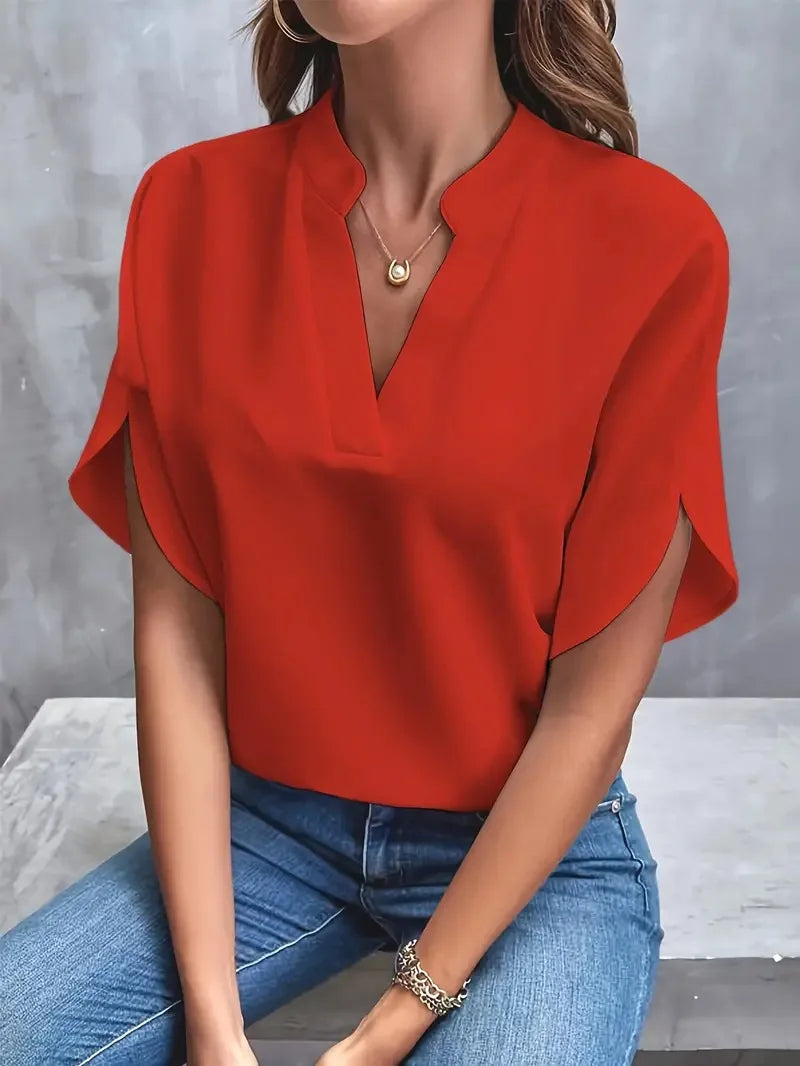 Grace – Soft and elegant blouse with v-neck
