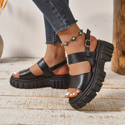 Women's Fashionable Comfortable Thick-Soled Leather Sandals