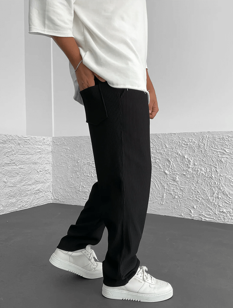 Milan - Casual Ribbed Trousers