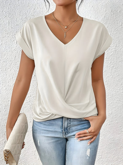 Maya – Top with V-Neck and Twisted Front