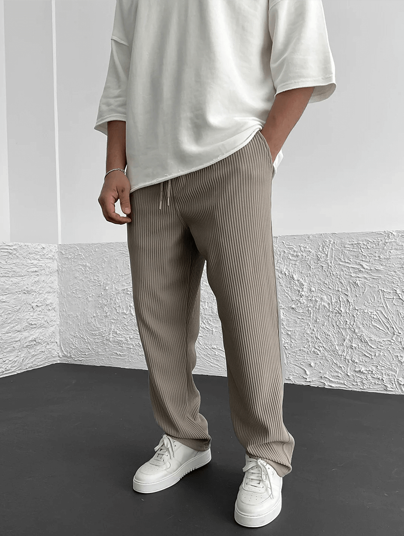 Milan - Casual Ribbed Trousers