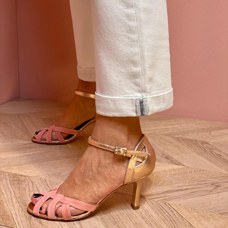 Calista | Kitten Heel Sandals with Open Toe