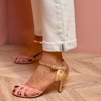 Calista | Kitten Heel Sandals with Open Toe