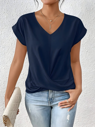 Maya – Top with V-Neck and Twisted Front