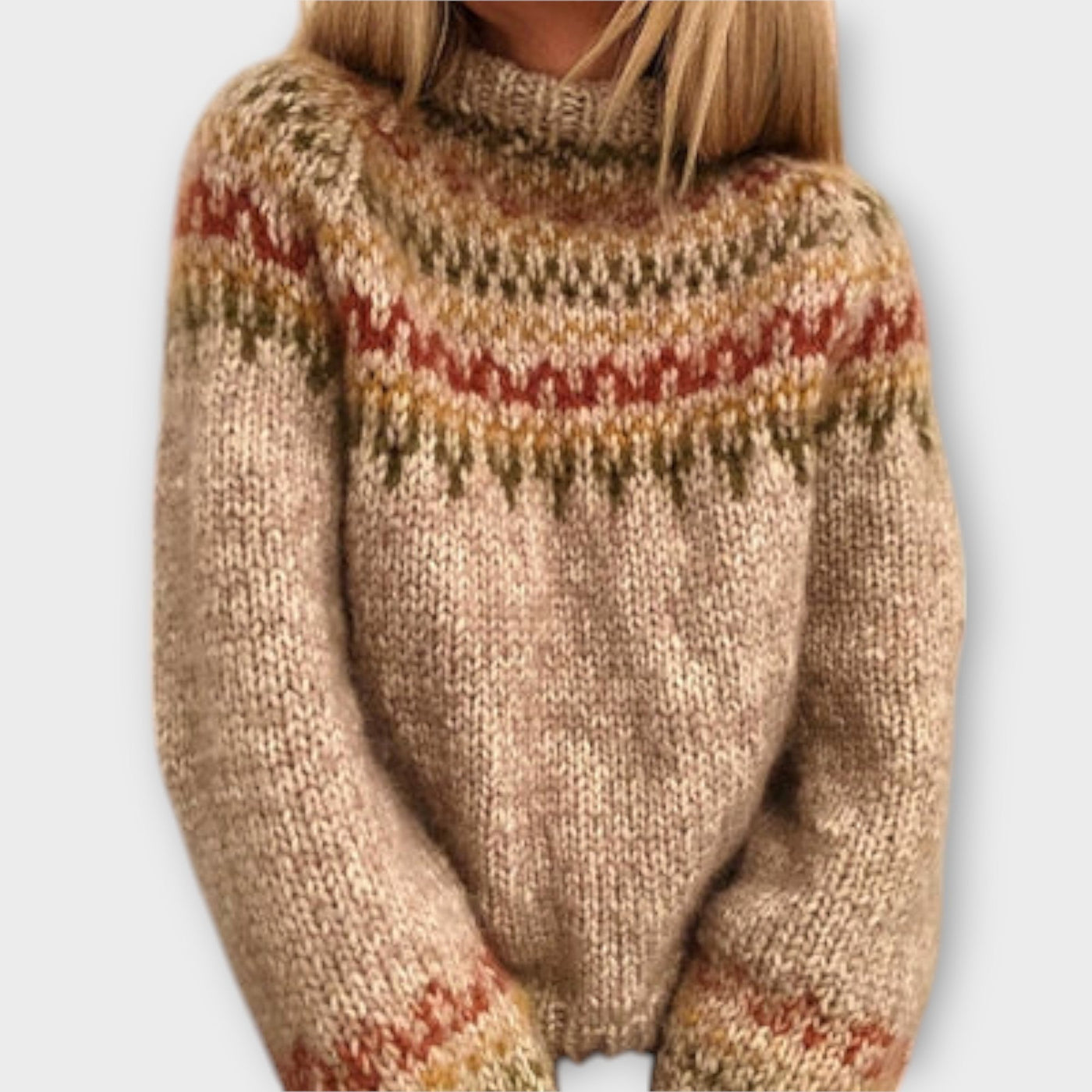 Helena - Pull en maille douce Fair Isle