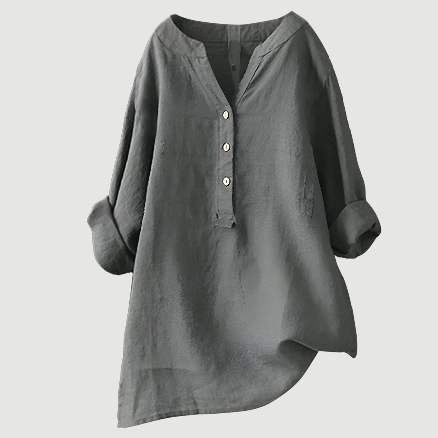 Freja™ – Luchtig en Comfortabel Linnen Shirt met Knopen