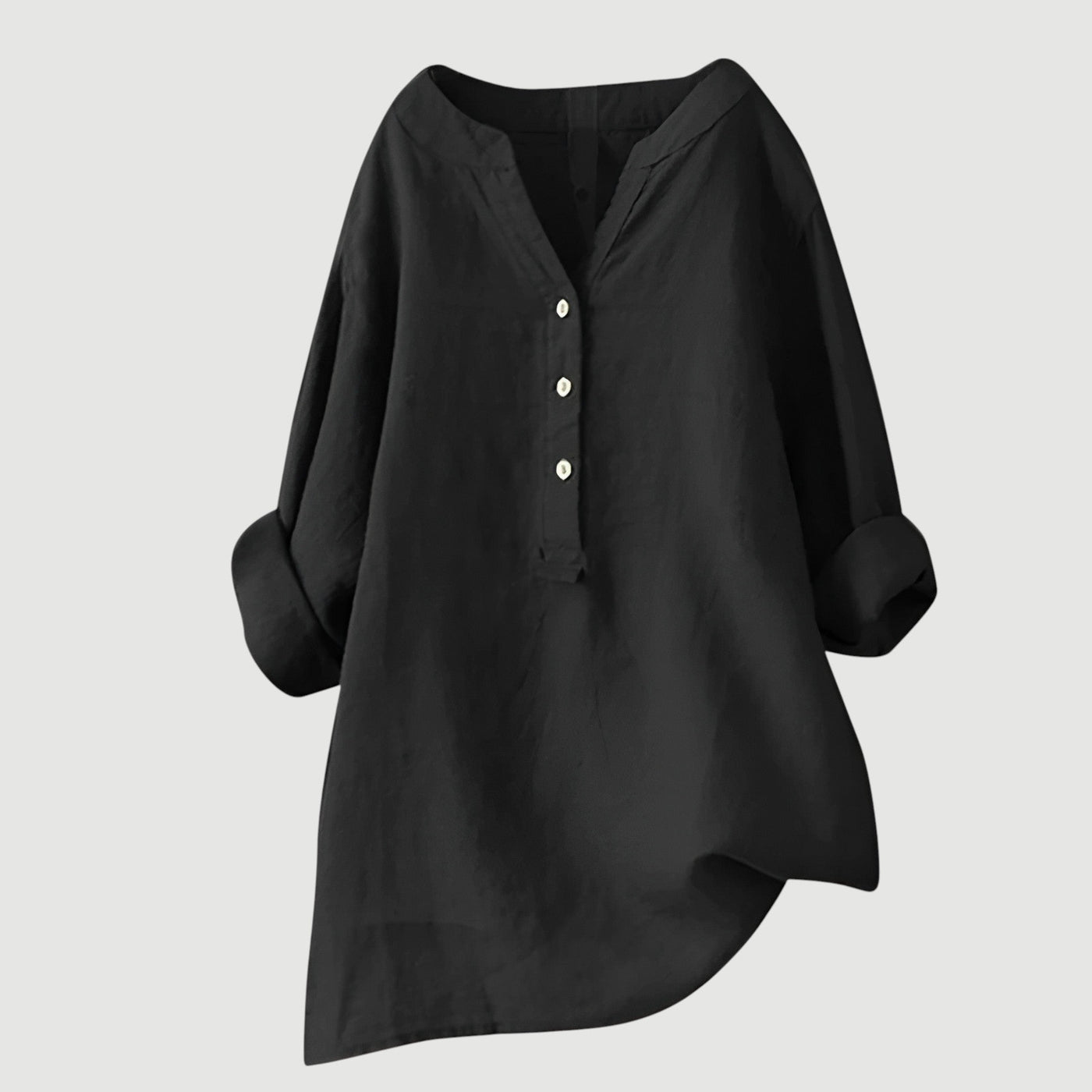 Freja™ – Luchtig en Comfortabel Linnen Shirt met Knopen