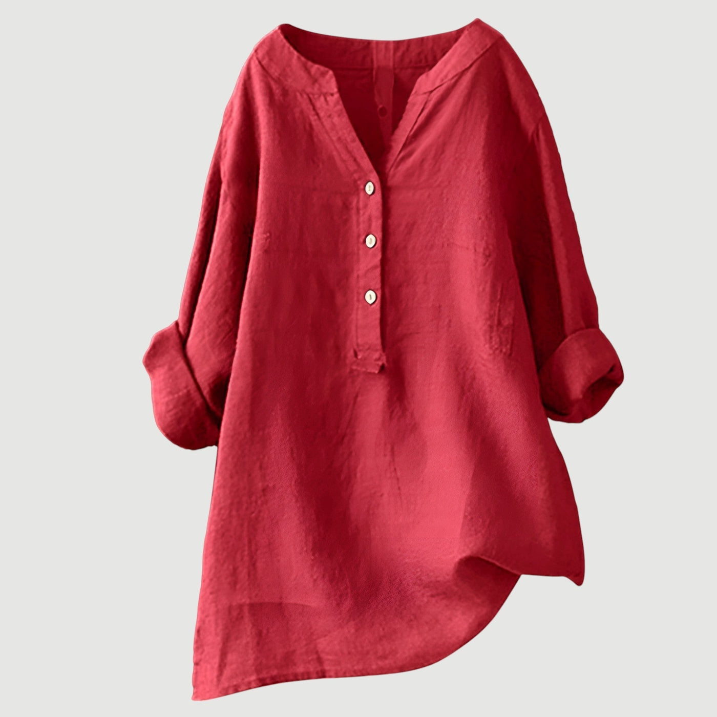 Freja™ – Luchtig en Comfortabel Linnen Shirt met Knopen