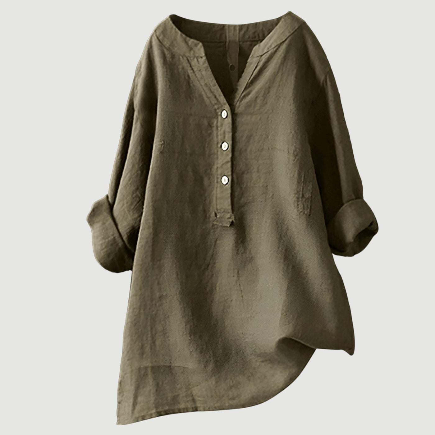 Freja™ – Luchtig en Comfortabel Linnen Shirt met Knopen