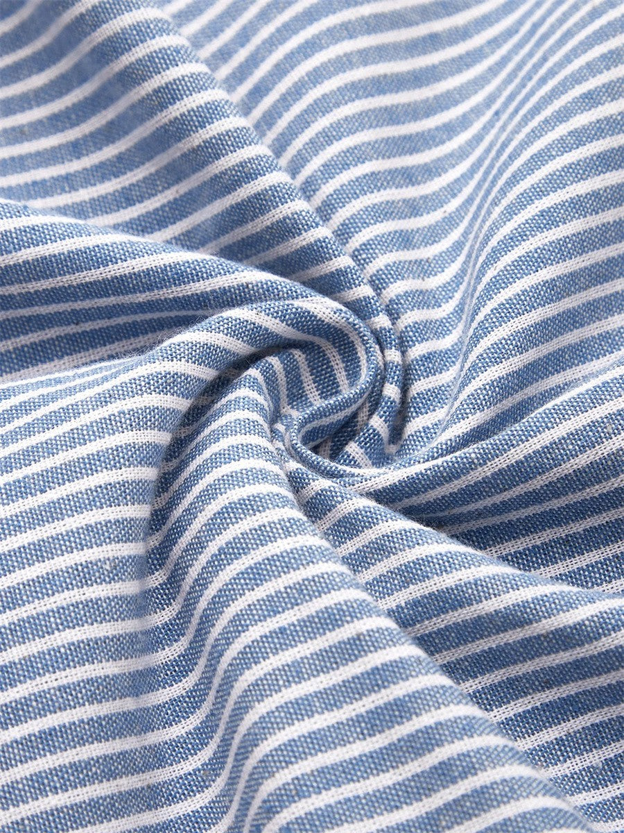 Annika | Elegant Striped Midi Dress with a Sea-Inspired Feel