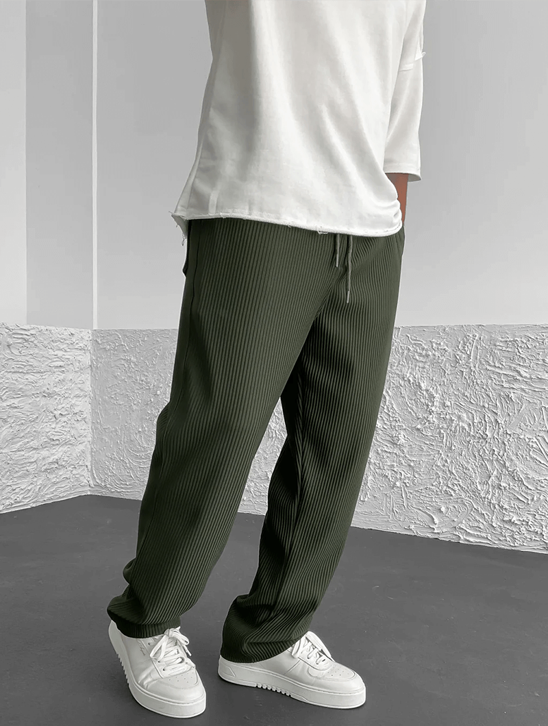 Milan - Casual Ribbed Trousers