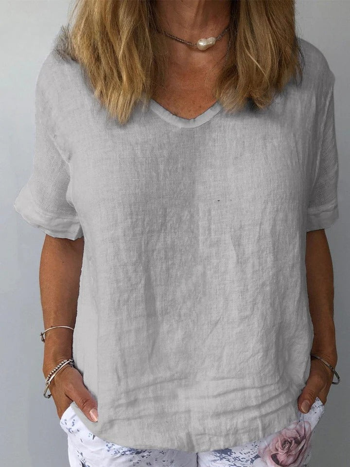 Illyria - Comfortable Cotton and Linen Top for Everyday Use