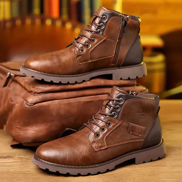 Jetro | Botas con cordones hechas de cuero de primera calidad