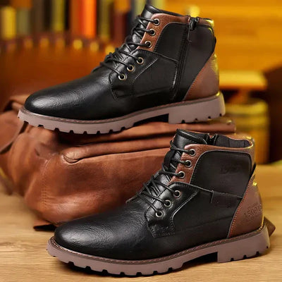 Jethro | Bottes à lacets en cuir de première qualité