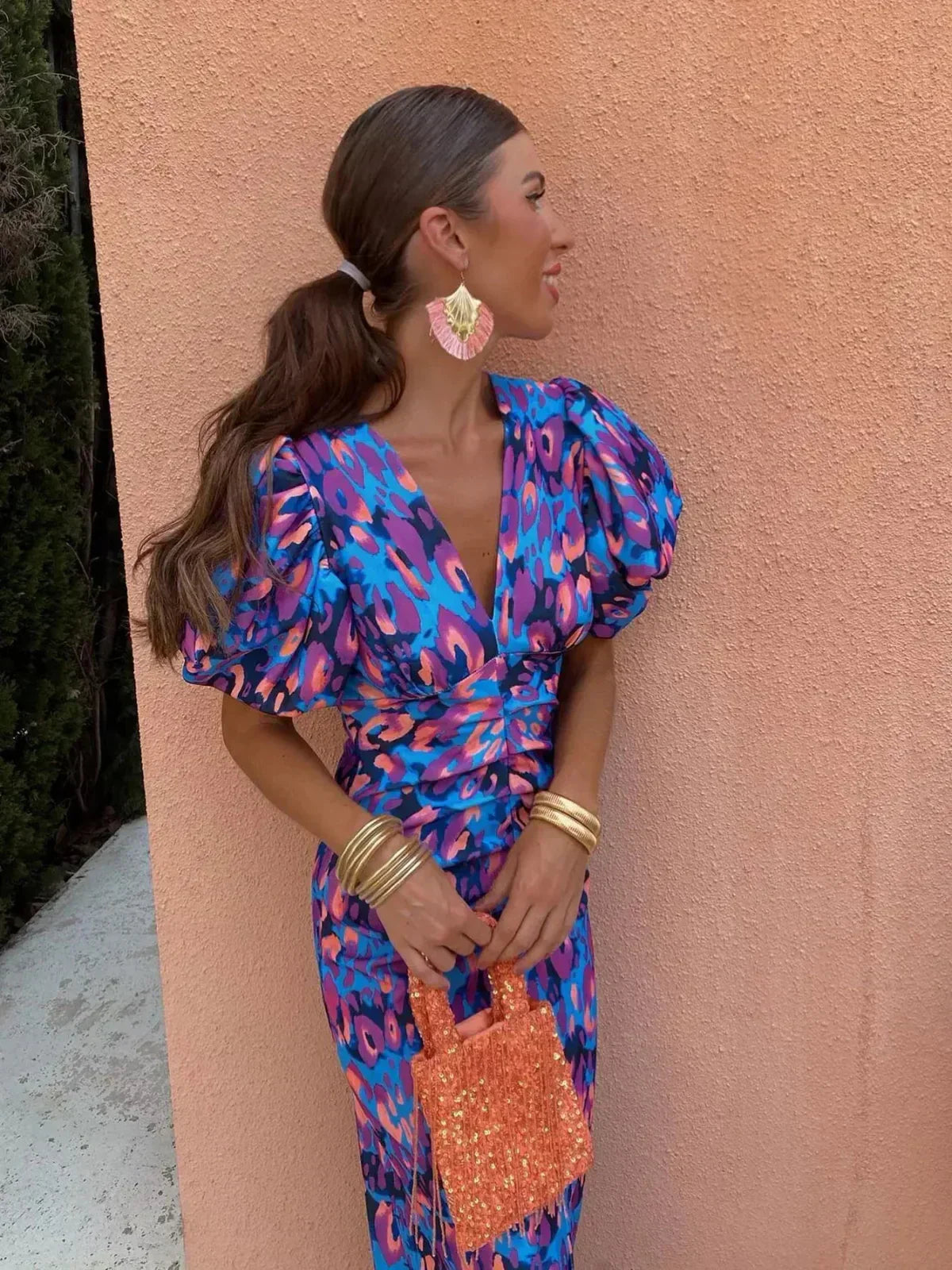 Arielle  | Elegant and Vibrant Midi Dress