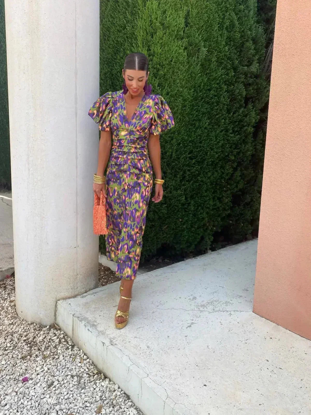 Arielle  | Elegant and Vibrant Midi Dress