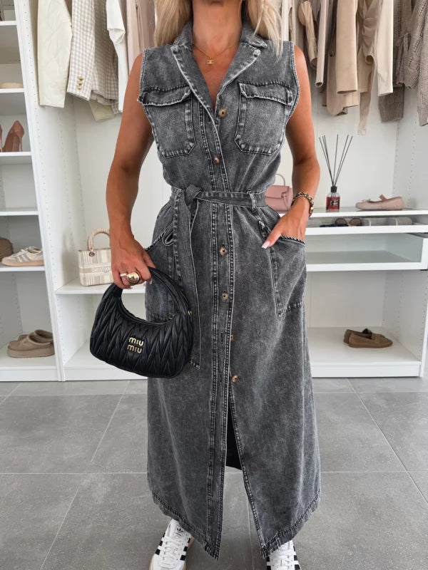 JENNY - DENIM DRESS WITH BELT