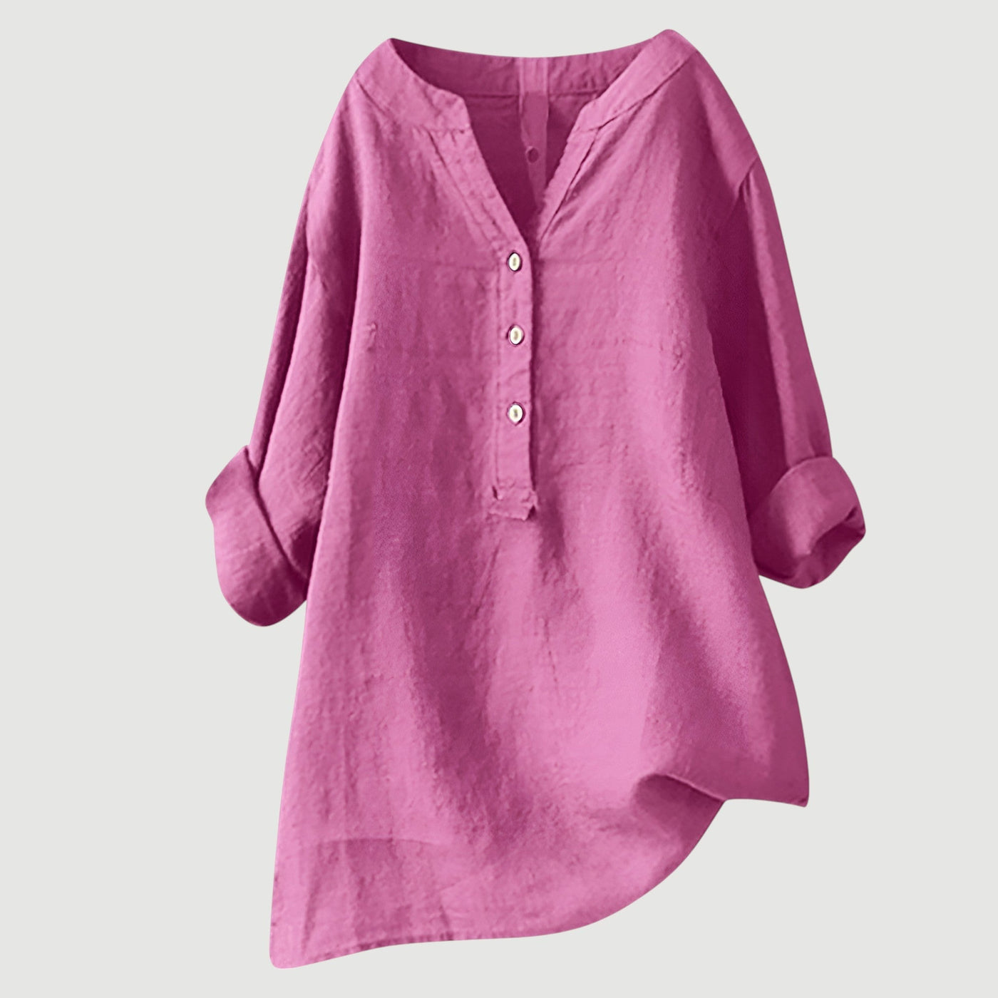 Freja™ – Luchtig en Comfortabel Linnen Shirt met Knopen